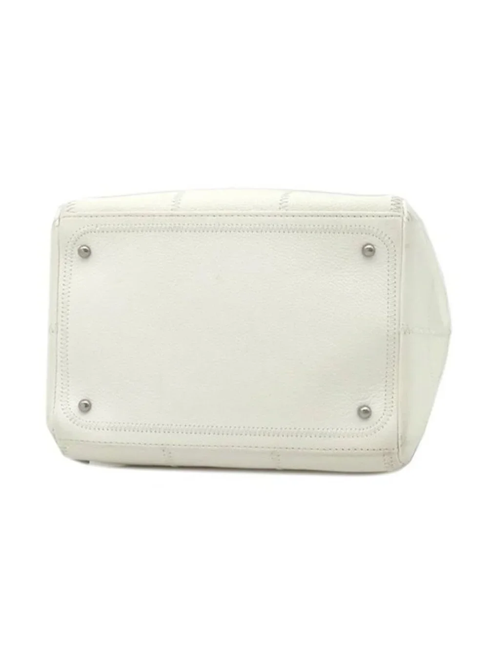 Chanel Handle Choco Bar Mini Boston Caviar Leather White Gunmetal Plaid Handbag